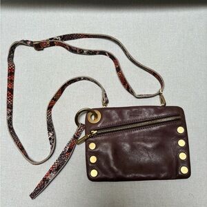Hammitt Nash Brown and Snakeskin Leather Crossbody Bag